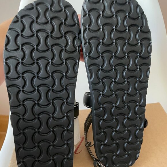MATISSE NAOMI ANKLE-STRAP SANDALS Open Toe Summer Beach Flats Black size 8 NIB